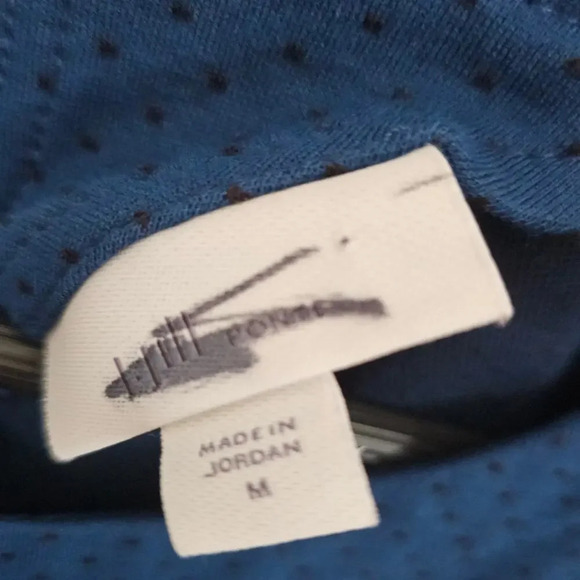 J. Jill Ponte Oxford Blue Black Polka Dot Ruffle Flounced Dress, Medium - Picture 3 of 8